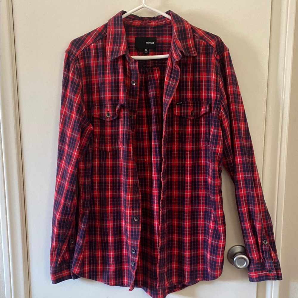 Hurley Red/Blue‎ Plaid Flannel